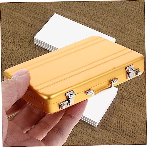 Aluminum Briefcase Business Card Holder Portable Creative Card Box Slim Metal Case for Men Sturdy Index Organizer Closure4