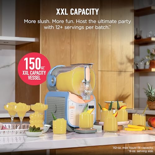 Image of Ninja SLUSHi Max XXL Smart Frozen Drink Maker | Top Performance & Smart Technology, Party-Size 150oz Capacity, No Ice Needed, 6 Programs, Ideal Temp & Texture up to 12 hours | Blue FS605SG