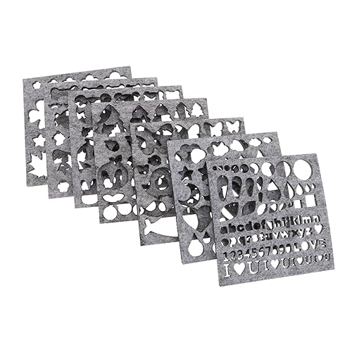 STOBOK Kit De 7 Moldes Para Fieltrar Lana y Plantillas De Fieltro Aguja Para Manualidades Diy, Herramientas Para Principiantes, Tamaño 10x10 Cm, Adecuado Para Bordado y Proyectos Creativos Casa