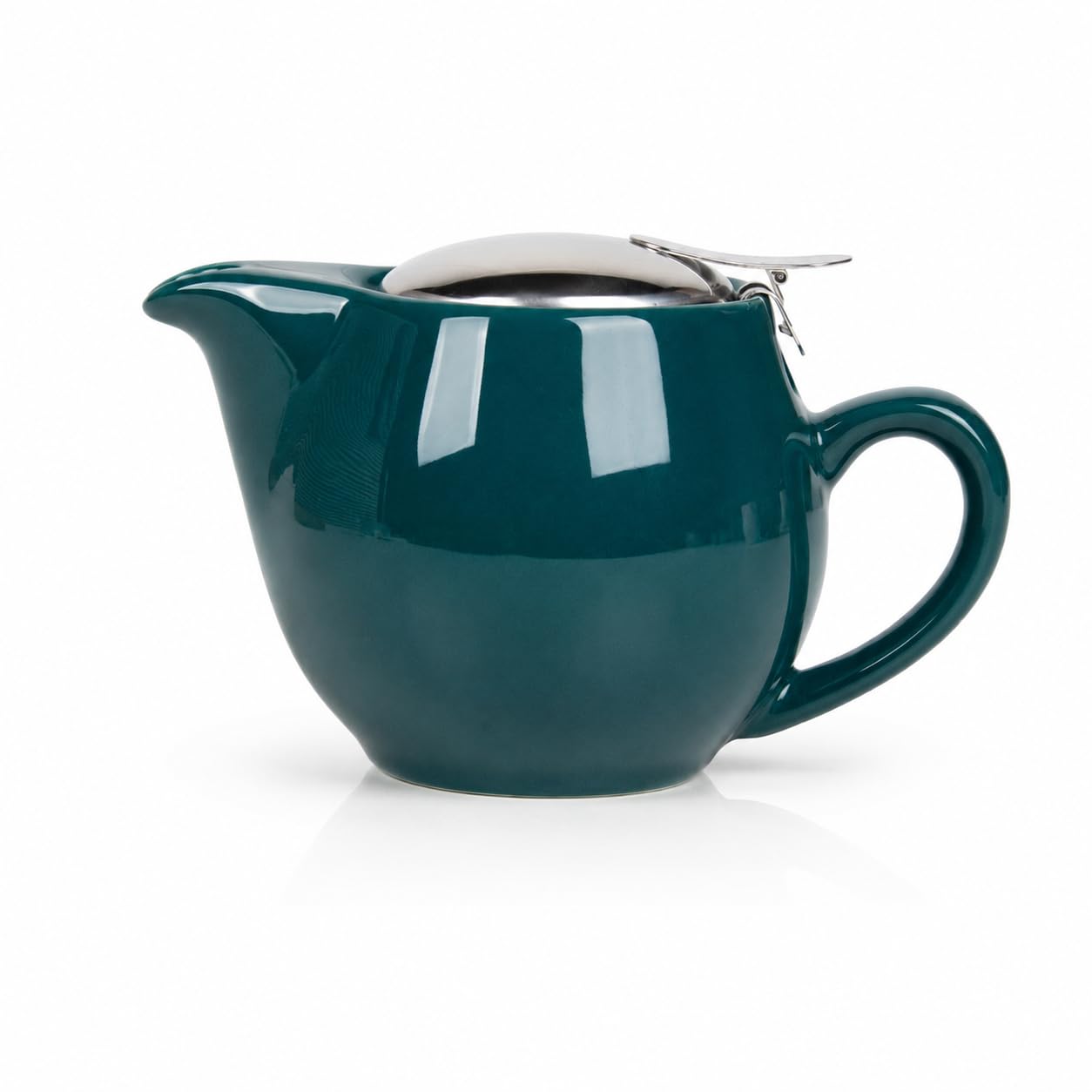 350ML Ceramic Teapot with Infuser Removable,Tea Pot Infusers for Loose Teas,Small Teapot with Lid for Blooming & Loose Leaf Tea,Ideal for Daily Drinking At Home Or in The Office(Dark Green)