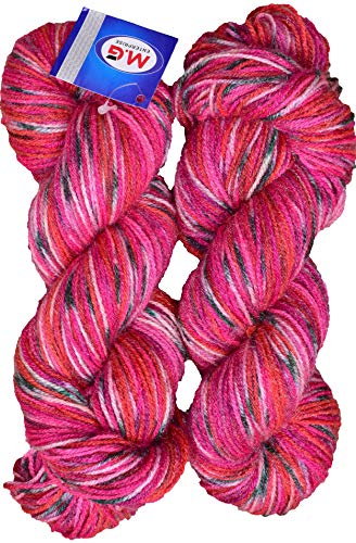 Image of M.G ENTERPRISE Marine Excel M.Cherry (300 gm) Wool Hank Hand Knitting Wool /Art Craft Soft Fingering Crochet Hook Yarn, Needle Knitting Yarn Thread Dyed