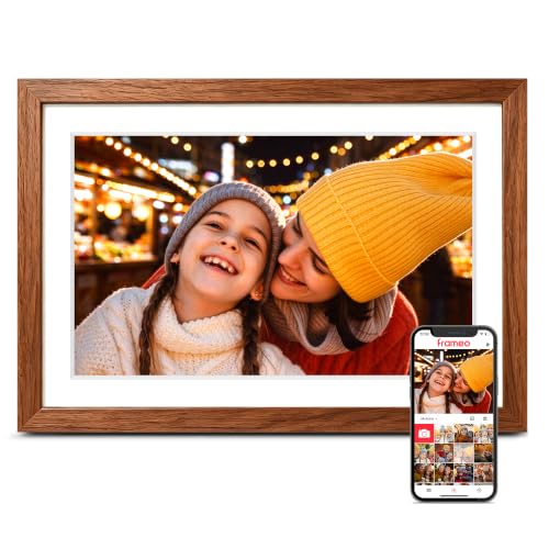 Frameo 10.1'' Digital Picture Frame WiFi, Electronic Photo Frame 32GB | 1280*800 HD Touch Screen Photo Digital Frame for Wall, Share Photo Video, Gifts for Mom, Anniversary House Warming Gifts