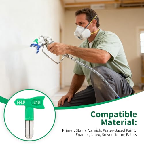 FFLP310 Airless Spray Tip, Fine Finish Low Pressure Reversible Tip, Compatible with RAC X Guards, for Airless Paint Spray Guns by snigrl - Image 5