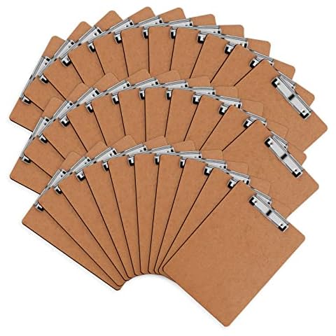 Clipboards, HERKKA 32 Pack Hardboard Office Clipboards Low Profile Clip Standard A4 Letter Size, ECO Friendly Cover