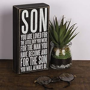 Primitives by Kathy 27197 Rustic Decor Box Sign 4 x 8 Son You are Loved