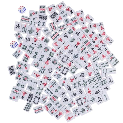 Set compacto de Mahjong rosa para viaje con bolsa miniatura 1