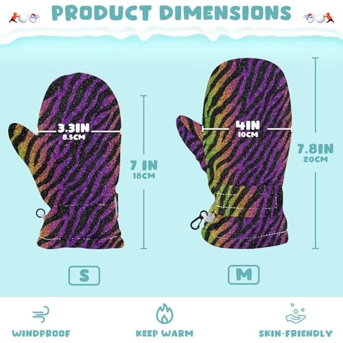 Image of Plaaee Early 1990s Pattern Kids Glove Warm Mitten Winter Favor for Toddler Boys and Girls Children Cold Weather Gloves