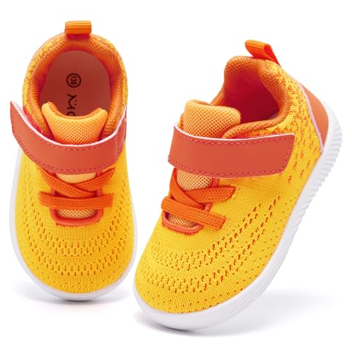 Image of MORENDL Toddler Sneakers Baby Boys & Girls Barefoot Shoes Lightweight Breathable Walking Running Tennis Athletic Sport Shoes