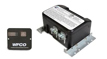 WFCO EM-15 Power Management System 120V 15 Amp Wall Floor Power Center Mount Share Power Between Two Loads Priority Switch 12 Wire