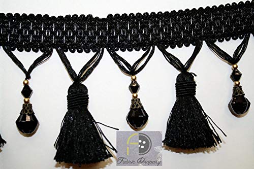 Beaded Tassel Fringe Trim 3.5