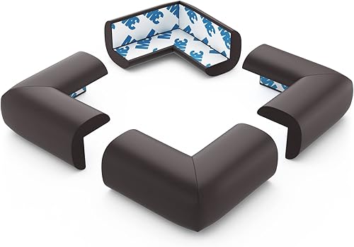 Protectores de borde de espuma para esquinas Cinta preaplicada de doble cara marrón pequeño paquete de 12 Negro, Marrón, Gris, Blanco