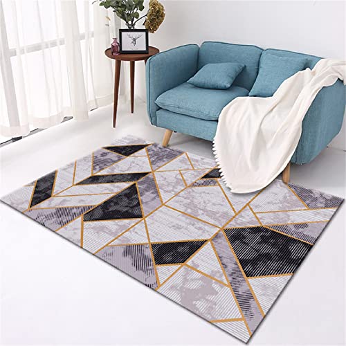Teppiche 50X80cm kinderzimmer teppiche Einfaches graues schwarzes geometrisches Design frisches...