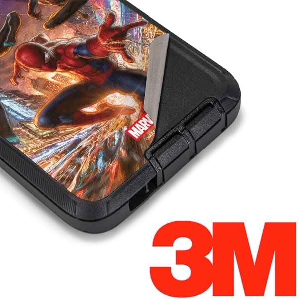Skinit Decal Phone Skin Compatible with OtterBox Defender Galaxy S10 - Officially Licensed Marvel Spiderman Group Wall Design