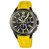 LOTUS Reloj modelo 18591/4 de la colección LOTUS coloR, caja de 44 mm negro con correa de caucho amarillo para caballero