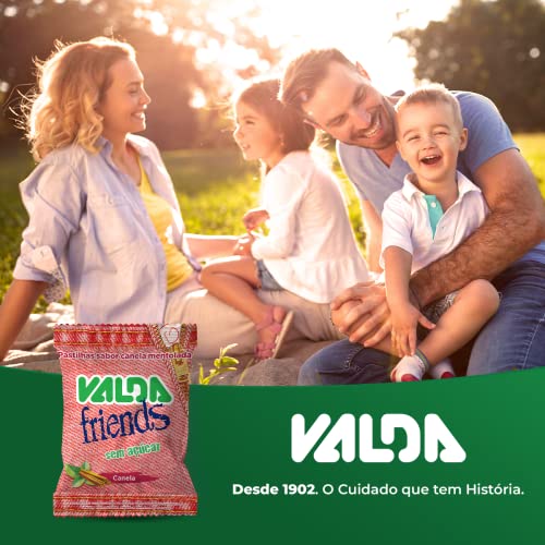 Pastilhas Valda Friends com Canela, Mentol e Eucaliptol - Sem Açúcar (Sabor Canela) - Refrescância I