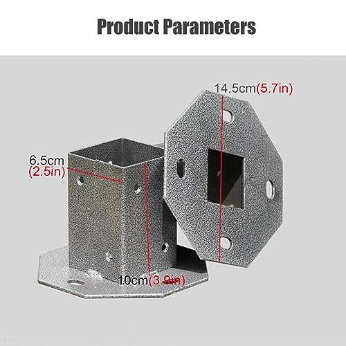 Base métallique durable d'ancrage en acier pour structure de jardin - 4