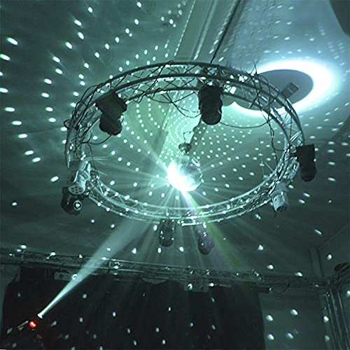 Bola espejada giratoria de vidrio, 8 pulgadas, para efectos de iluminación en discotecas, bodas, fiestas y escenarios miniatura 6