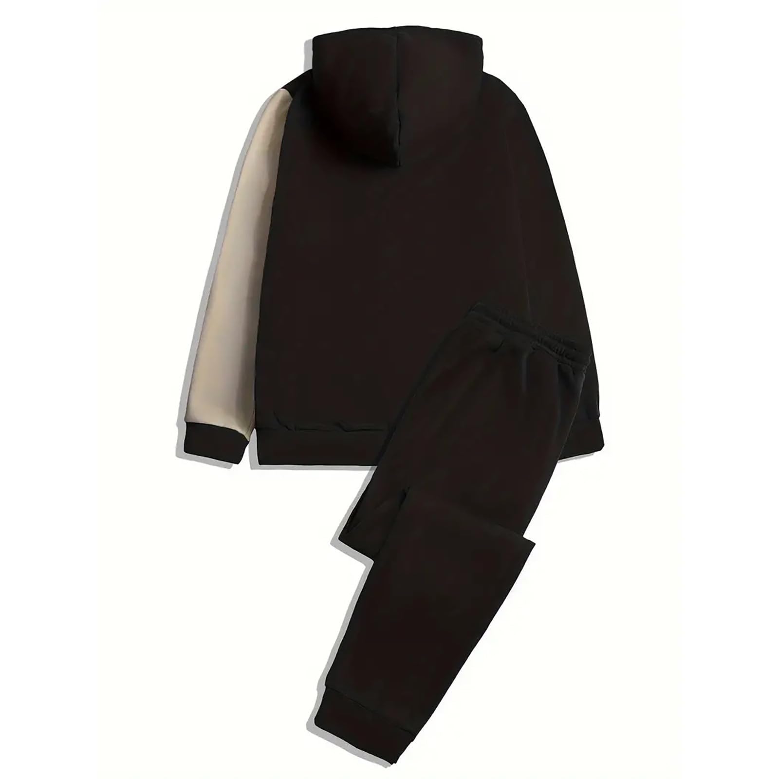 Tuta sportiva per autunno e inverno, per il tempo libero, con felpa con cappuccio e pantaloni con nappe, per uomini e donne, tuta casual in morbido pile, adatta per attività all'aperto e relax