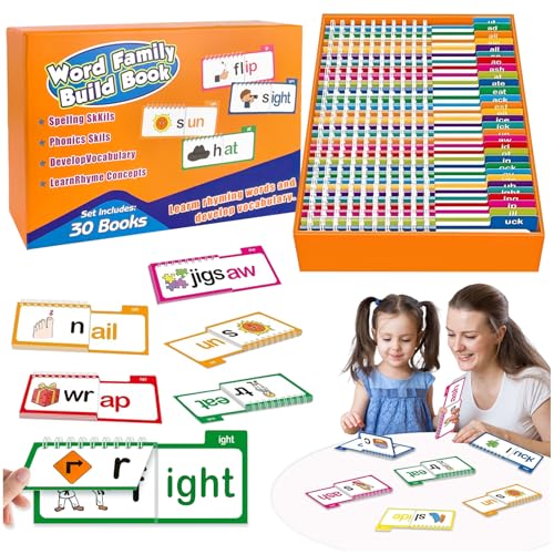 Cartes flash pour apprendre l'alphabet et 30 livres animés à rimer pour enfants