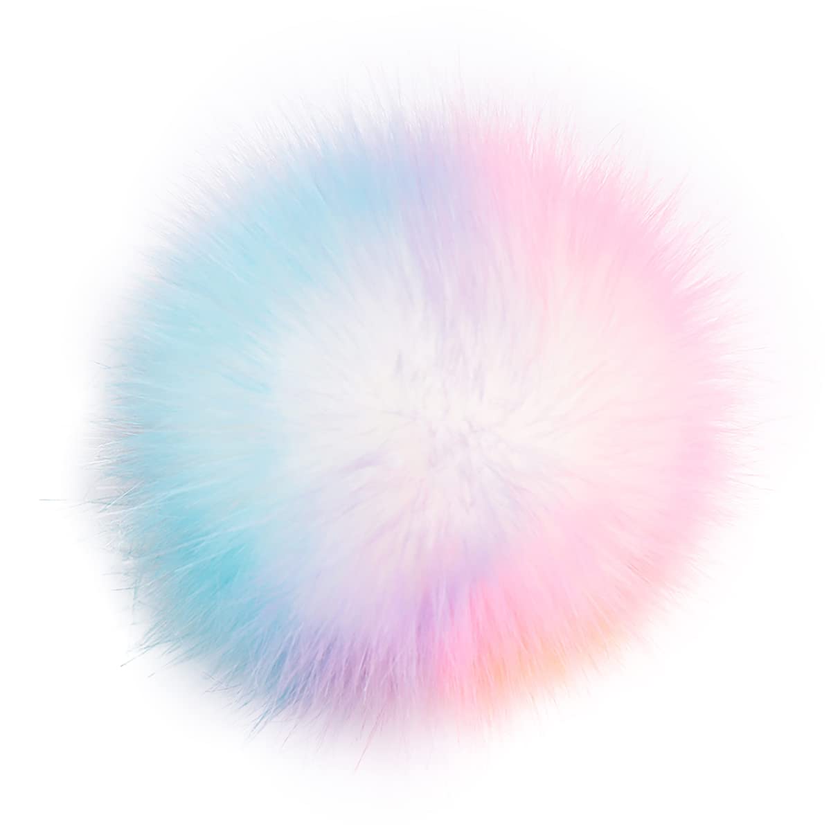 Cozylkx 15cm Hairy Pompoms Balls Snap Button Fluffy Pom Pom Removable Pom Poms for Knitted Beanie, Shoes, Scarves,Mixed Color