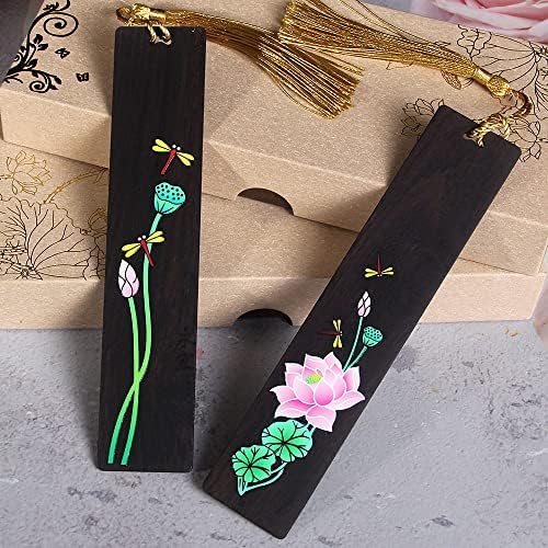 Handmade Dragonfly Wooden Bookmark - USA Made Reading Accessory With Laser Engraved Design