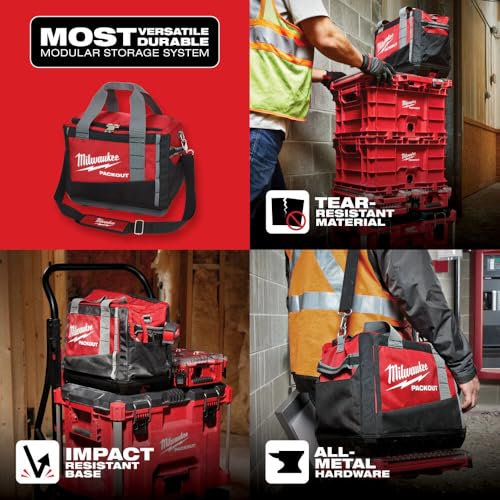 Miniatura 7 de Milwaukee 932471066 Packout - Bolsa De Lona 38 Cm , Color Rojo
