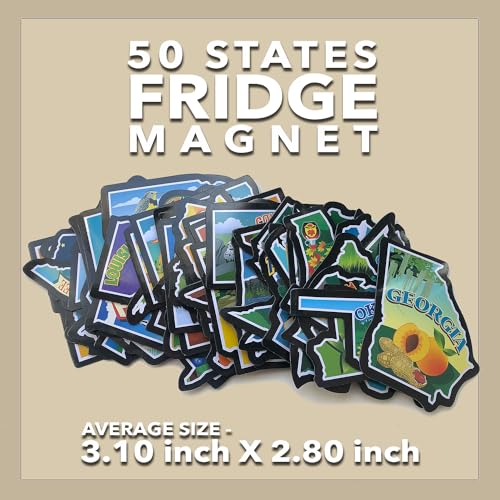Imanes de nevera mapa Estados Unidos 50 piezas miniatura 4