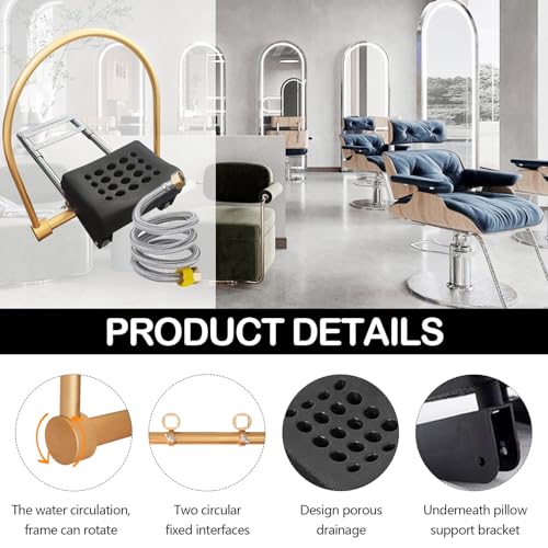 Head Spa Wasserzirkulationsständer, Kopf Spa Shampoo Becken Wasserzirkulation Kit Shampoo Spülstuhl Bett Beweglicher Kopf Massagegerät 360° Verstellbare Head Spa Zubehör Haarbehandlungen
