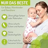 BOMI Türschutzgitter Maja 69-142 cm | Zum Bohren | Extra Hoch | Kindertreppenschutzgitter mit Tür in Weiß ausziehbar | Tierschutzgitter für Hund und Baby