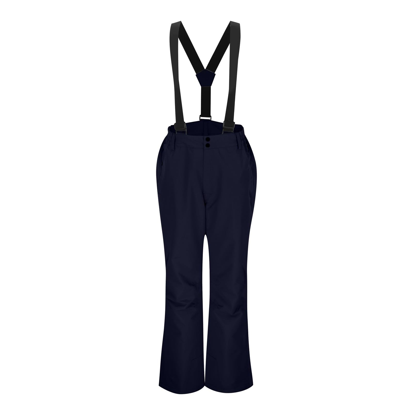 Pantalon de Ski pour Femme à Bretelles Salopette Couleur Pure avec Poches Pantalons De Snowboard d'hiver Chaud Imperméable Coupe-Vent Amovible Pantalons Softshell Salopette Épais Outdoor
