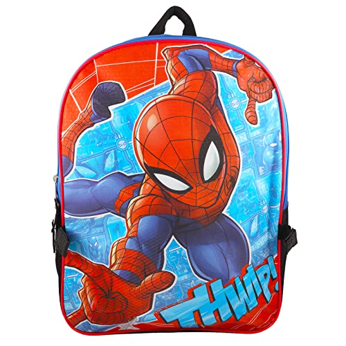 Spiderman Backpack and Lunch Bag Set - Marvel School Supplies Bundle with Stickers, Water Bottle, and More2
