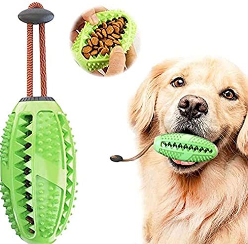 LATRAT Spazzolino da denti, palla dispenser per cani e cuccioli, giocattolo da masticare interactive molar, giocattolo da masticare per animali domestici (verde)