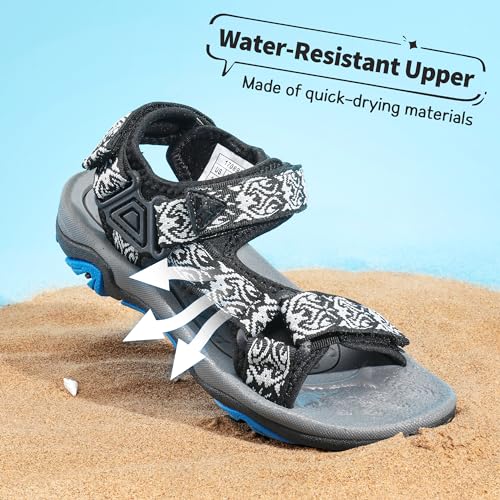 Image of DREAM PAIRS Boys Girls Sandals Kids Adventurous Light-Weight Adjustable Straps Summer Water Shoes (Toddler /Little Kid /Big Kid)