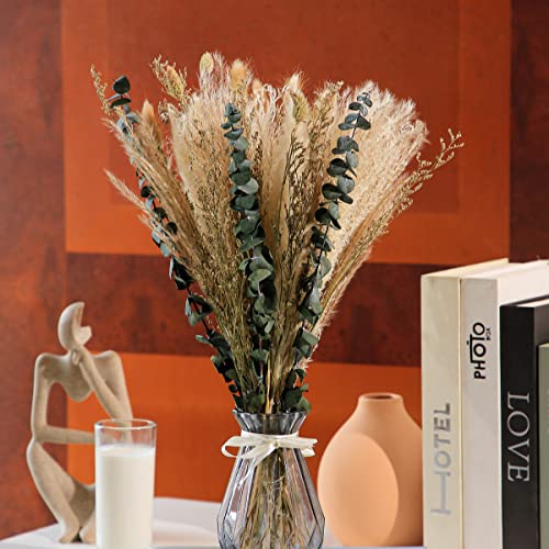 Musunny Dried Flowers For Vase,17" Dried Plants For Decoration,Dried Flower Arrangements For Home Decor Indoor With Reed Grass (Green) #TOP5