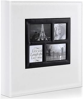 Ywlake Photo Album 4x6 1000 Pockets Photos, Extra Large Capacity Family Wedding Picture Albums Holds 1000 Horizontal and Vertical Photos White