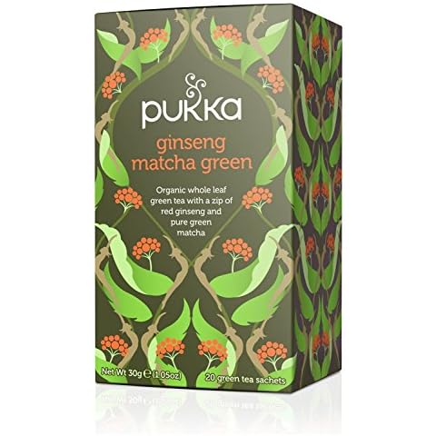 Pukka Herbs Ginseng Matcha Green Tea Box Cover