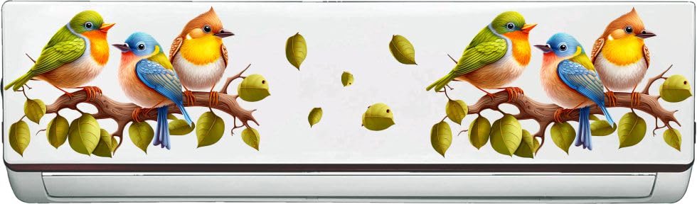 Image of ' nature Multi Birds'' AC Sticker (96 cm x30 cmx 24 cm)