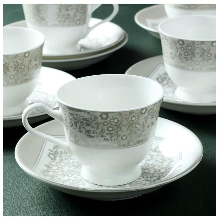 Image of Bone China Mughal Art Tea Cup Saucer 160 ml, 6 Cup and 6 Saucer