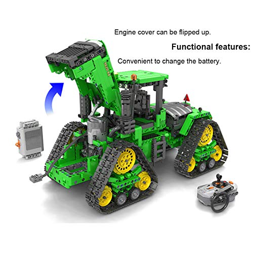 BEVER Technik Traktor Klemmbausteine Set, Winner 7119 2,4G RC Crawler Traktor für John Deere Soucy Track, Modellbausatz… – Bild 4