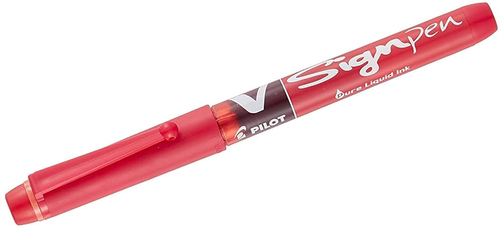 Amazon.co.jp: Pilot V Sign Pen Liquid Ink 2.0mm Tip - Red