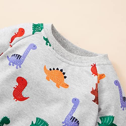 New child Boy Woman Outfits Child Lengthy Sleeve Dinosaur Romper Outsized Sweatshirt Toddler Fall Garments 0-18M 5 51JaEkCb7pL. AC