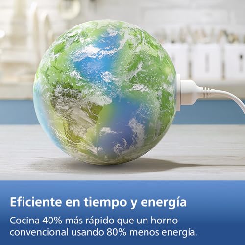 Miniatura 9 de Philips Freidora De Aire Con Doble Cesta Serie 3000 Con Kit De Desayuno, 9 L, 2 Cajones, Rapid Air, Freidora Grande Y Versátil Para Familia, 99 Menos Grasa Y Ahorro De Energía, Homeid Na350 03