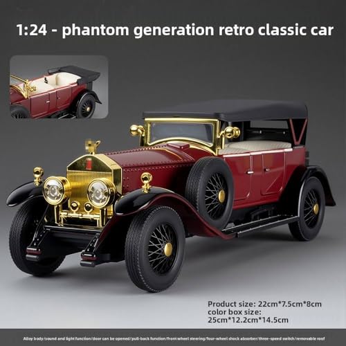 Image of Invite 1:24 Diecast Cars Phantom Generation Vintage Car Collectibles,Die Cast Metal Pull Back Cars with Lights and Sounds | Model Car Kits Adults and Boys [Multicolor]