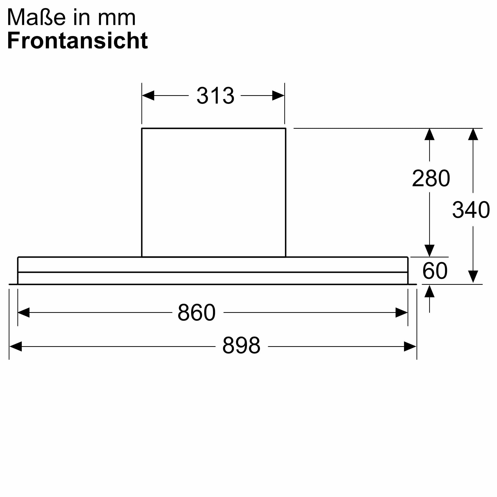 Siemens LJ97BDP60 iQ500 Integrierte Designhaube 90 cm iQdrive Motor Mattschwarz