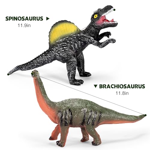 image for Kissdream 7 Piece Jumbo Dinosaur Toys Big Dinosaur Toy for Boys Realis