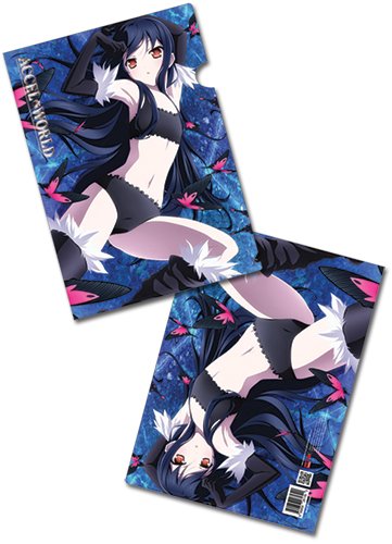 Kuroyukihime Accel World pochette de rangement plastique A4 pour trier les documents