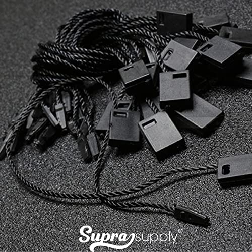1000 Lacres Autenticidade, Pendura Tag, Corda Para Tag Roupa (Preto)