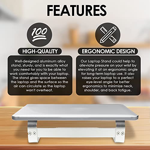 Innovasive-Laptop-Stand-for-Desk-Ergonomic-Laptop-Riser-Portable-Laptop-Stand-Aluminum-Laptop-Holder-Compatible-with-10-173-inch-Laptops-Silver