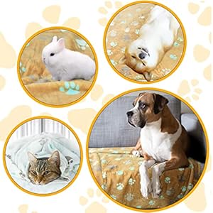  1-Pack-3-Blanket-for-DogsCute-Paw-PatternSoft-Fleece-Dog-BlanketPet-Mat-Throw-Cover-for-Kennel-Crate-BedPet-Blanket-for-Dogs-Cats41x31-inch