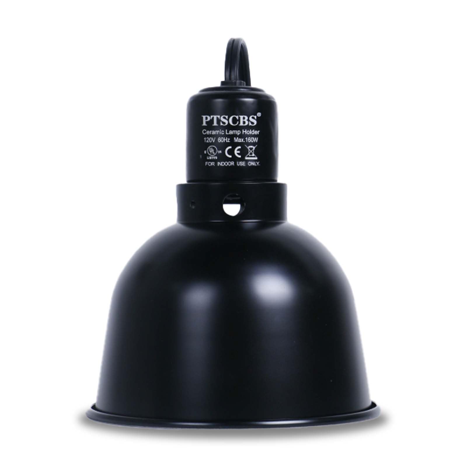 Reptile Light Fixture,Max 160 Watt - Standard 5.5 Inch - 3mm Thickness Dome Shade, Suitable for Reptile Basking Bulb Lamp/Heat Lamp/Ceramic Heater E26